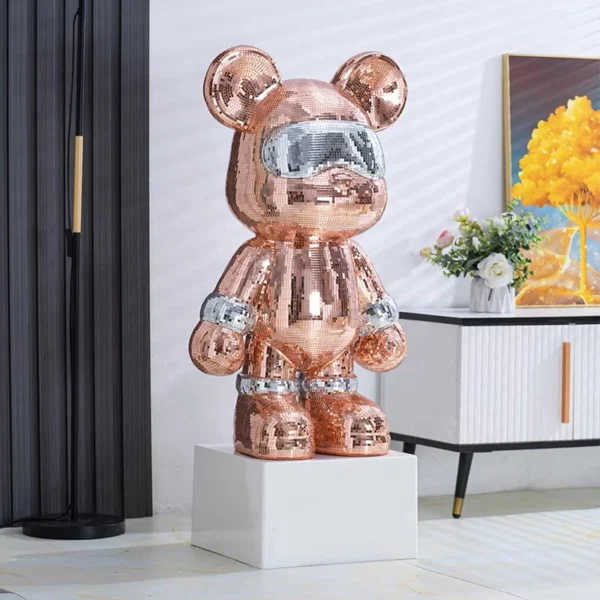 Creative Home Decoration Living Room Large Floor Decoration Resin Animal Statues Cartoon Bears - Image 2