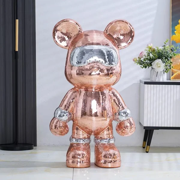 Creative Home Decoration Living Room Large Floor Decoration Resin Animal Statues Cartoon Bears - Image 5