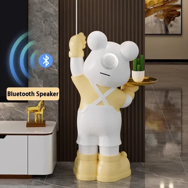 Groot Living Room Bear Figurines Night Light Luxury Ornaments Bluetooth Speaker Tray Storage Piggy Bank Home Decorations Gifts - Image 3