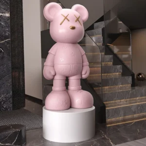 High-grade Leather Textured Violent Bear, Large Floor-standing Ornaments Next To The TV Cabinet, Piggy Bank Decorations