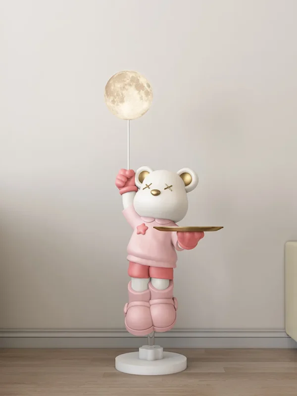 Home Decorations Cartoon Bear Sculptures & Figurines,Room Decor Large Floor Lamp,Creative Home Decoration Accessories Statue - Image 5
