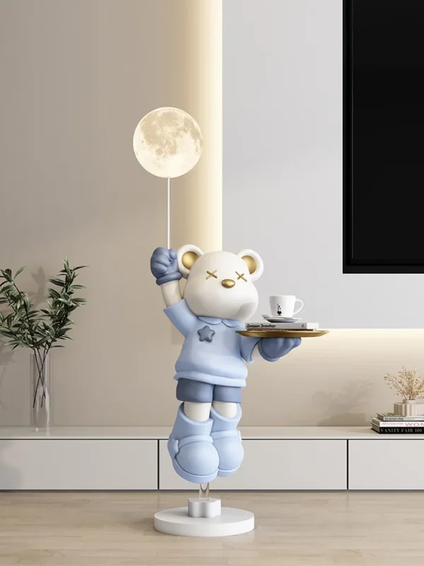 Home Decorations Cartoon Bear Sculptures & Figurines,Room Decor Large Floor Lamp,Creative Home Decoration Accessories Statue - Image 6