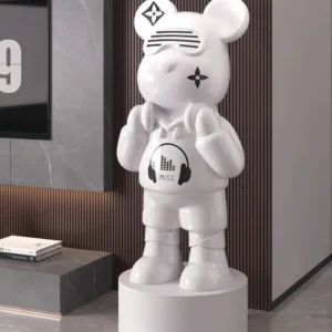 Large Floor-standing Creative Bear Ornaments Living Room Piggy Bank Light Luxury Decoration High-end Atmosphere and Class