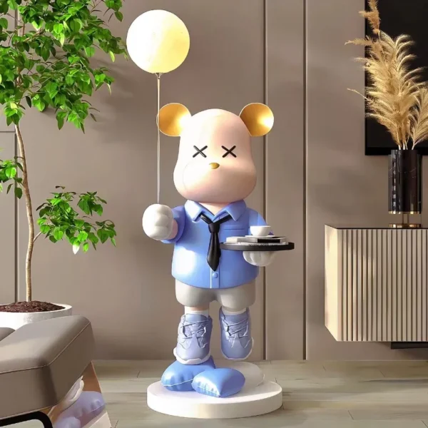 Large Light Bear Floor-standing Ornament, Home Accessories, Living Room TV Cabinet Side Lamp, Tray Doll, Can Light Up, Store - Image 4