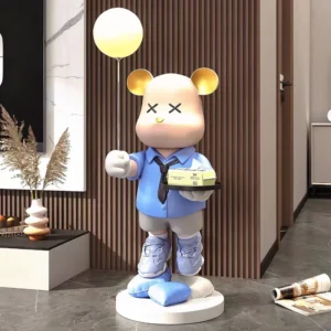 Large Light Bear Floor-standing Ornament, Home Accessories, Living Room TV Cabinet Side Lamp, Tray Doll, Can Light Up, Store