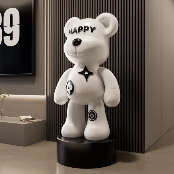 Living Room Internet Celebrity Violent Bear Large Ornaments, Floor Decorations Next To The TV Cabinet, Creative Smiling Bear - Image 4