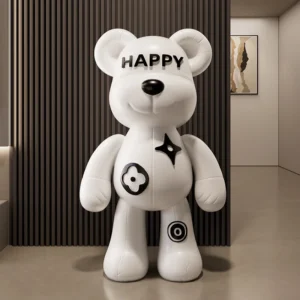 Living Room Internet Celebrity Violent Bear Large Ornaments, Floor Decorations Next To The TV Cabinet, Creative Smiling Bear