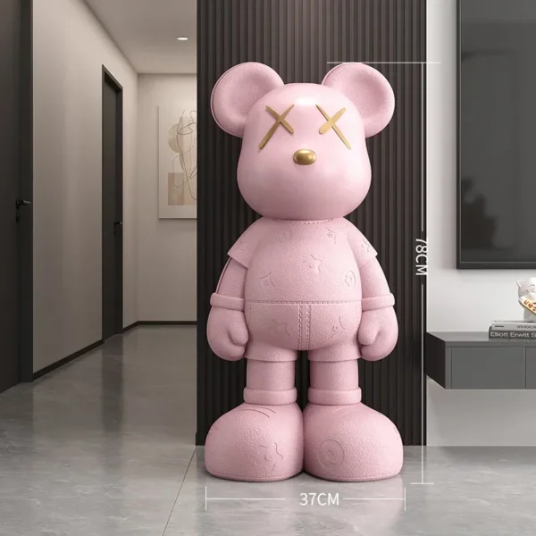 Piggy Bank Decorations High-grade Leather Textured Violent Bear, Large Floor-standing Ornaments Next To The TV Cabinet - Image 2