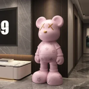 Piggy Bank Decorations High-grade Leather Textured Violent Bear, Large Floor-standing Ornaments Next To The TV Cabinet