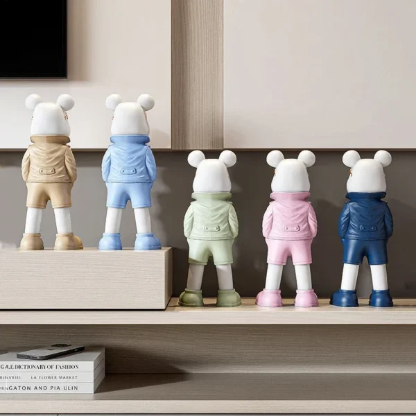 Creative Sunnies Bear Statue,Table Decoration,Animal Figurines Resin Crafts Gift,Modern Nordic Art,Indoor Home Decor Accessories - Image 2