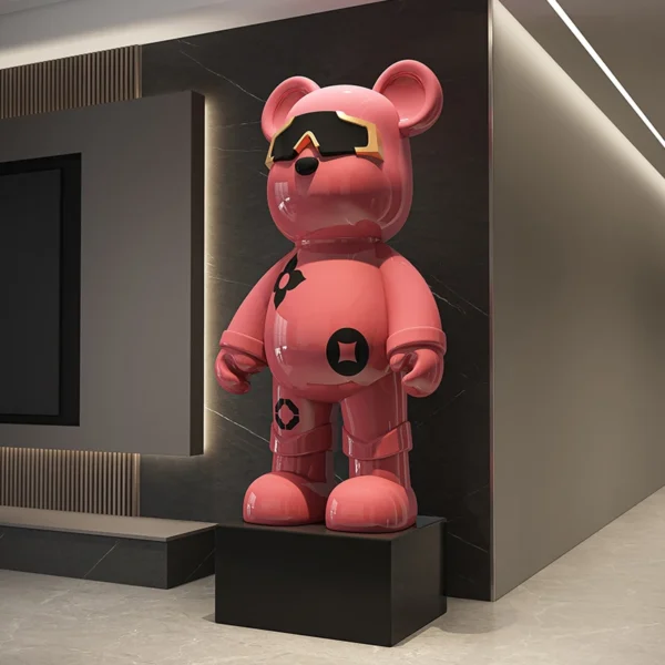 Violent Bear 70cm Large Floor-standing Ornament, with Many Styles To Choose From, Such As Money Storage, Karaoke, and Speakers