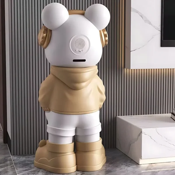 Violent Bear Large Floor Ornaments, Cool Headphones, Cream Style, Living Room, TV Cabinet, Sofa, Home Decorations - Image 3