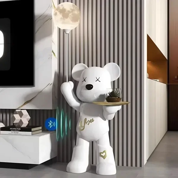 Violent Bear Living Room Floor-standing Ornaments Bluetooth Speakers Piggy Bank Sofa TV Cabinet Light Luxury Decorations - Image 2