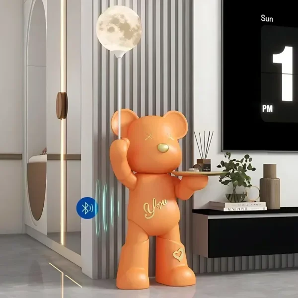 Violent Bear Living Room Floor-standing Ornaments Bluetooth Speakers Piggy Bank Sofa TV Cabinet Light Luxury Decorations - Image 3