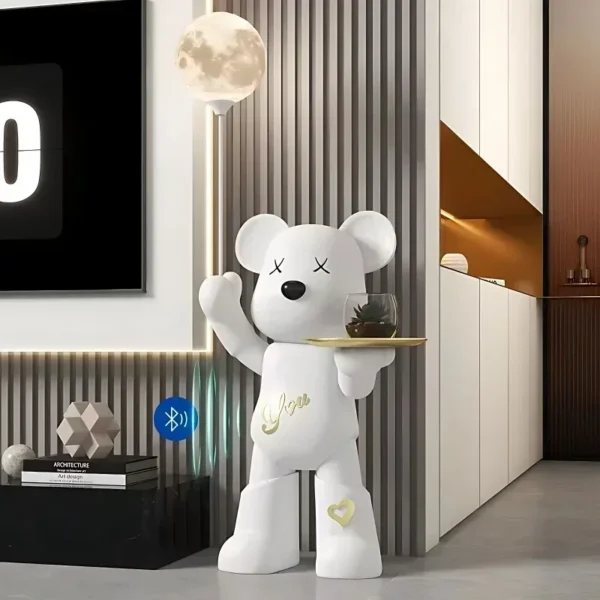 Violent Bear Living Room Floor-standing Ornaments Bluetooth Speakers Piggy Bank Sofa TV Cabinet Light Luxury Decorations - Image 4