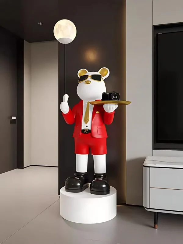 Violent Bear Ornaments for Home Decoration, Suit and Sunglasses, Bluetooth Speaker, Sofa Tray, Storage, Living Room - Image 3