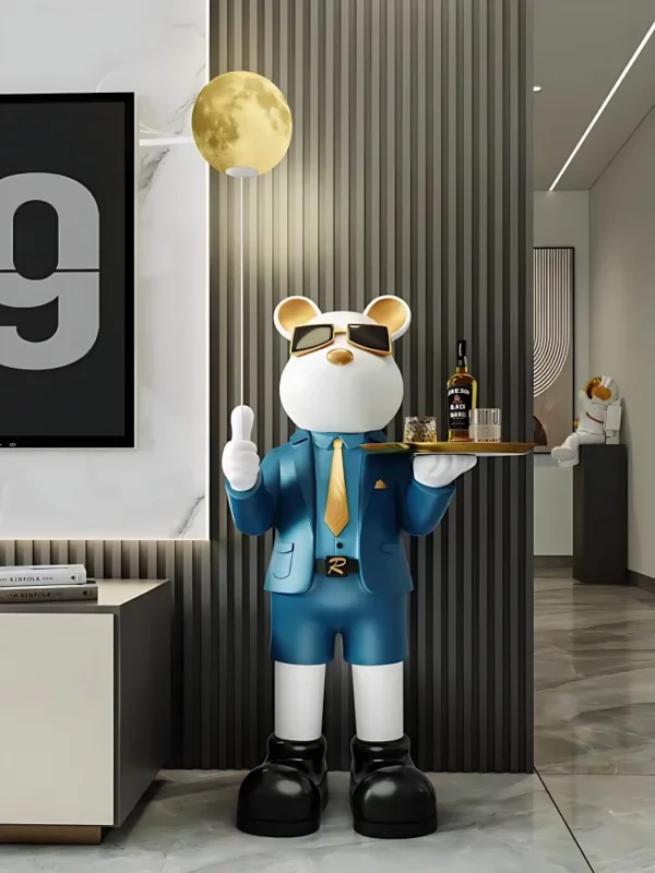 Violent Bear Ornaments for Home Decoration, Suit and Sunglasses, Bluetooth Speaker, Sofa Tray, Storage, Living Room - Image 4
