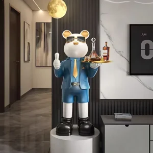 Violent Bear Ornaments for Home Decoration, Suit and Sunglasses, Bluetooth Speaker, Sofa Tray, Storage, Living Room